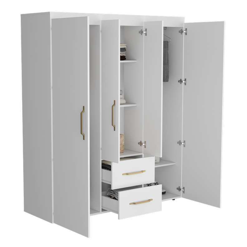 CLOSET 4 PUERTAS 2 CAJONES FM-023B - BLANCO-3
