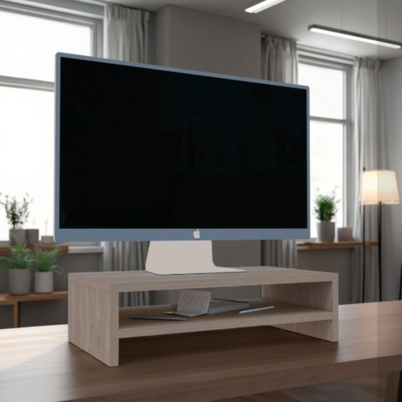 BASE DE MONITOR 13,9X48,3X26 CM FM-001C CAFÉ CLARO-4