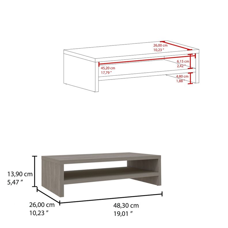 BASE DE MONITOR 13,9X48,3X26 CM FM-001C CAFÉ CLARO-5
