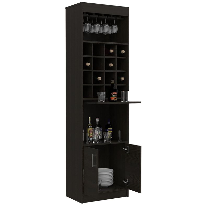 BAR ALTO 2 PUERTAS 16 BOTELLEROS FM-001N - NEGRO-3