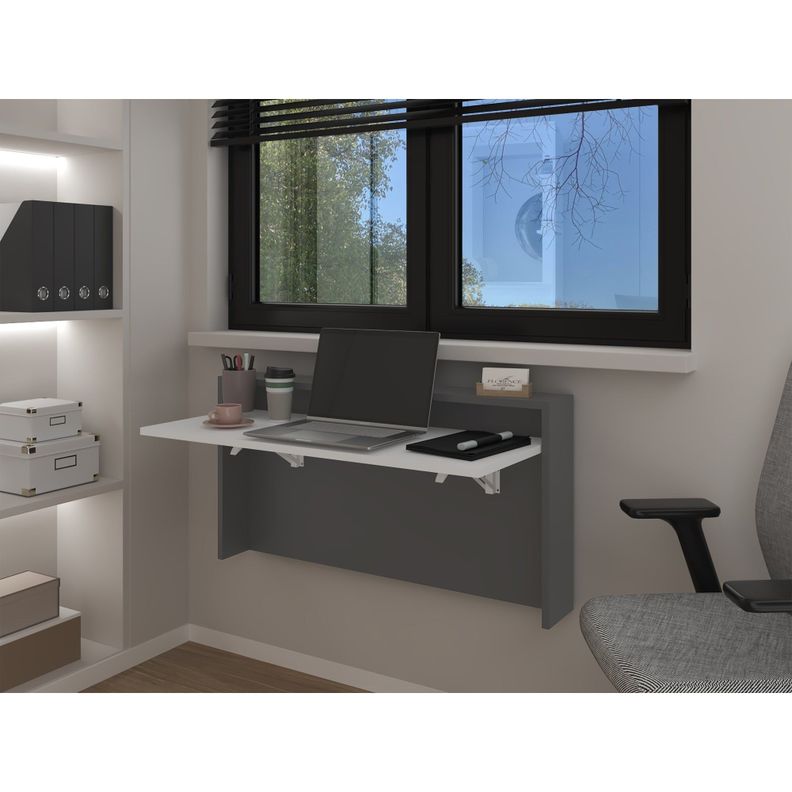 ESCRITORIO ABATIBLE DE PARED FM-040B BLANCO Y PLOMO-5