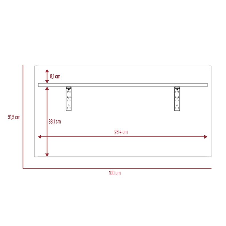 ESCRITORIO ABATIBLE DE PARED FM-040B BLANCO Y PLOMO-7