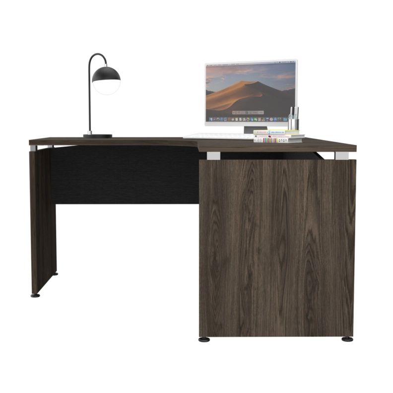 ESCRITORIO FM-004N - NEGRO Y CAFÉ OSCURO-3