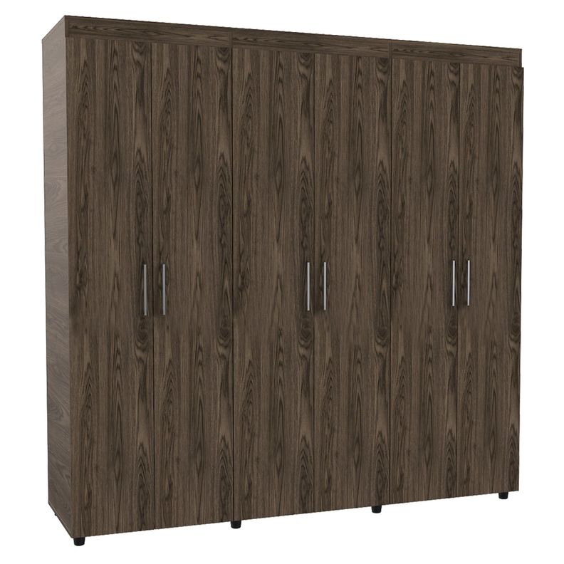 Closet 6 Puertas 2 Cajones Fm-012O Café Oscuro-0