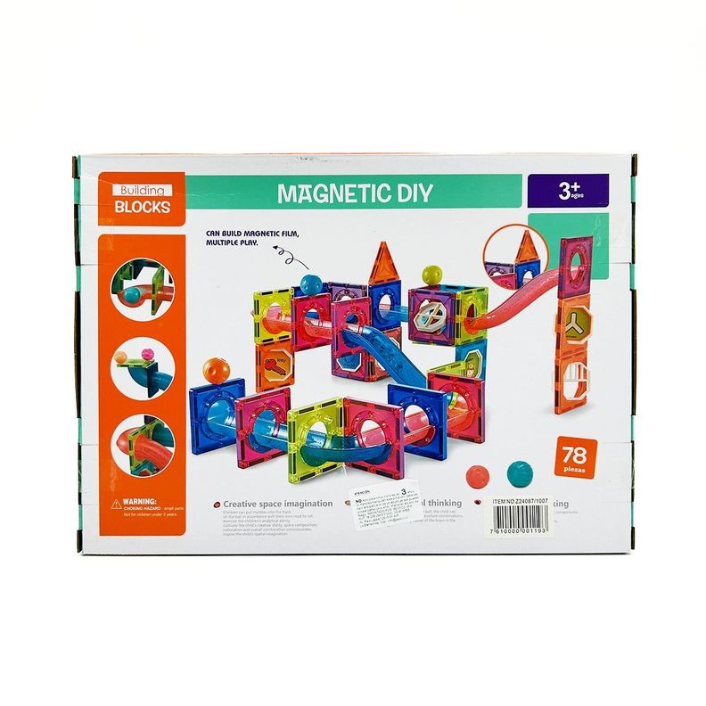 Bloques Magneticos con Toboganes 78pcs Magnetics Surtido