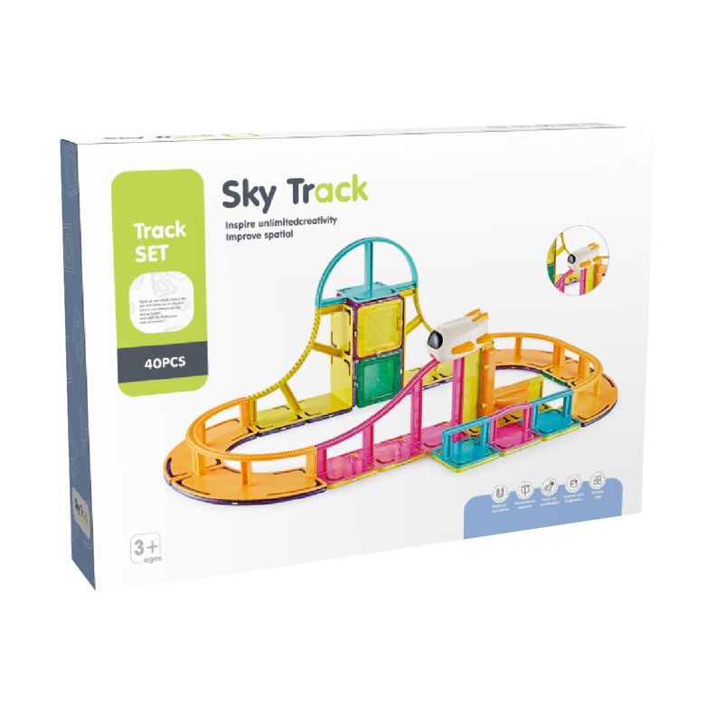 Pista de Transbordador Magnetic Tiles 40 Piezas-1