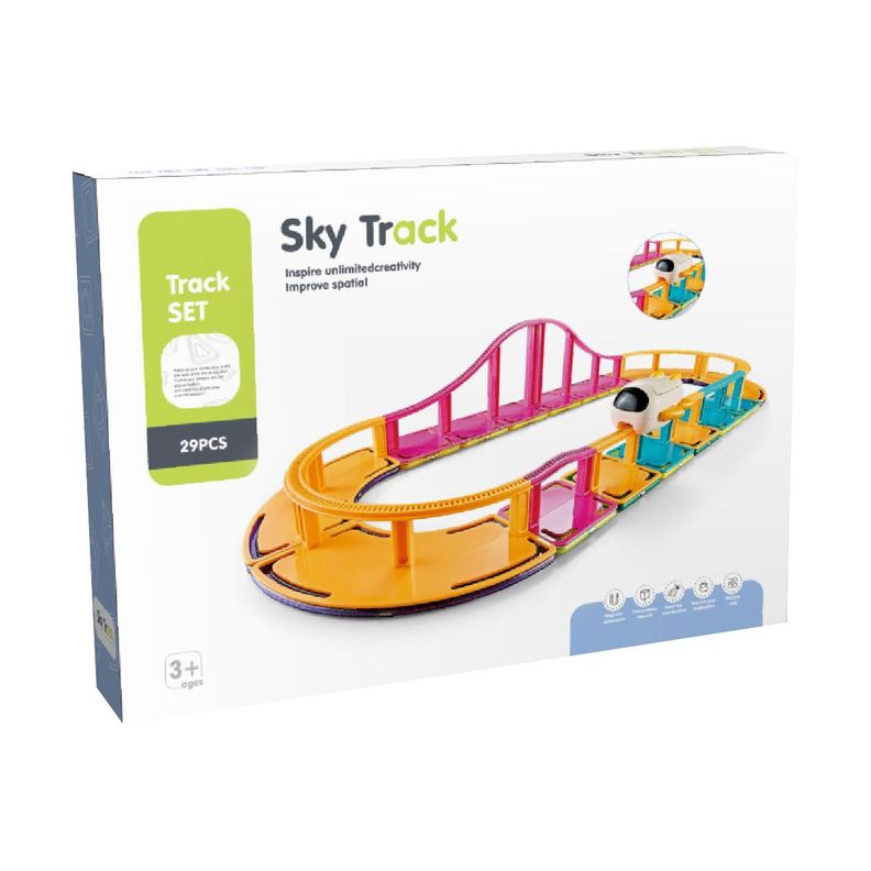 Pista de Transbordador Magnetic Tiles 29 Piezas-0