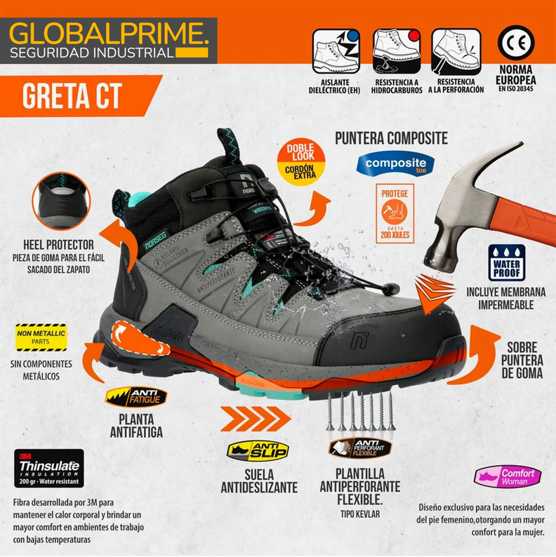 Botin de Seguridad Norseg Greta CT-7