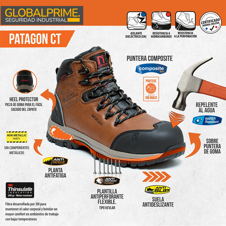 Botin de seguridad Norseg Patagon CT-7