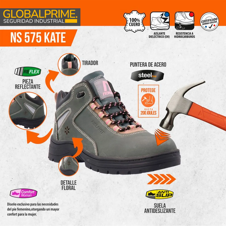 Botin de Seguridad Norseg Kate NS-575-7
