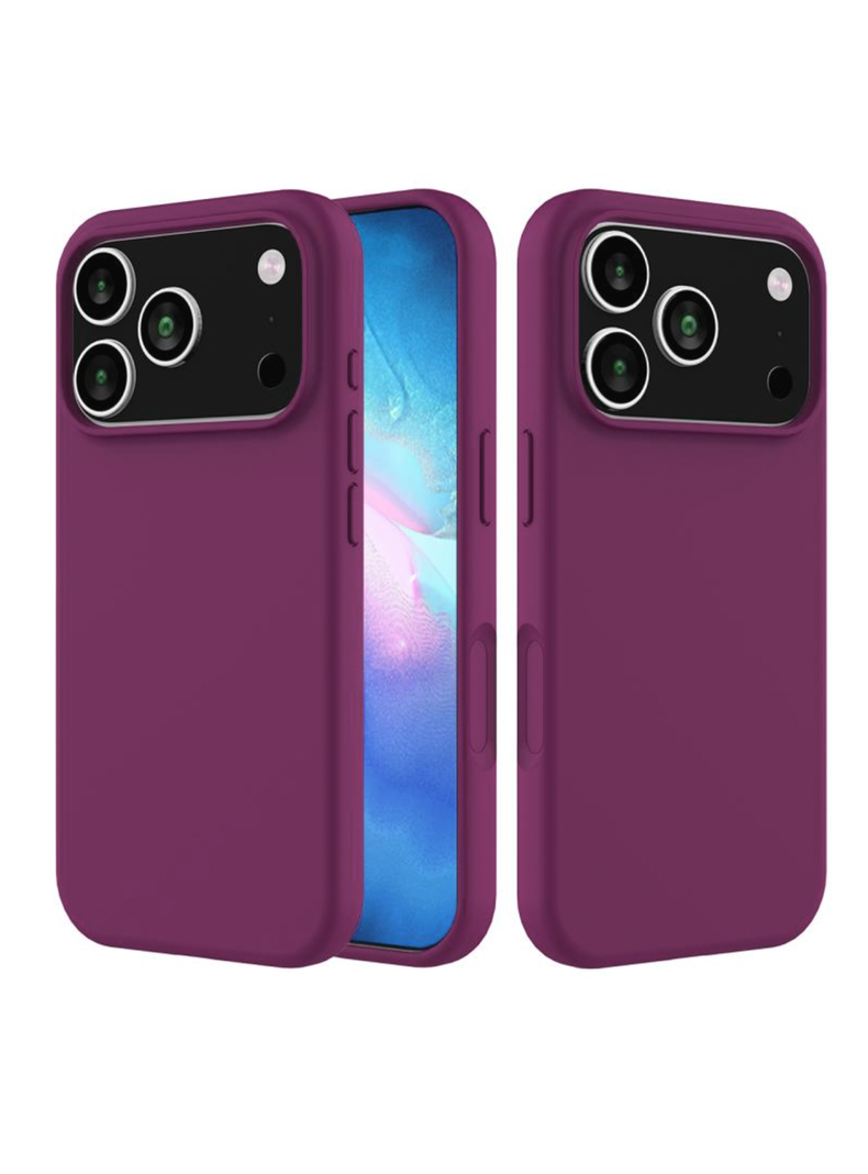 Carcasa Funda Para IPhone 17 Pro Goma Colores Morado