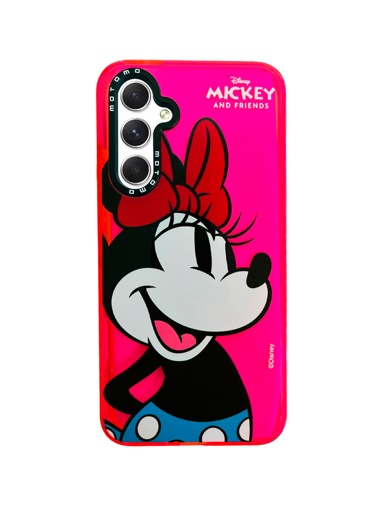 Carcasa Para Samsung A24 Mickey Y Minnie Disney Fucsia-0