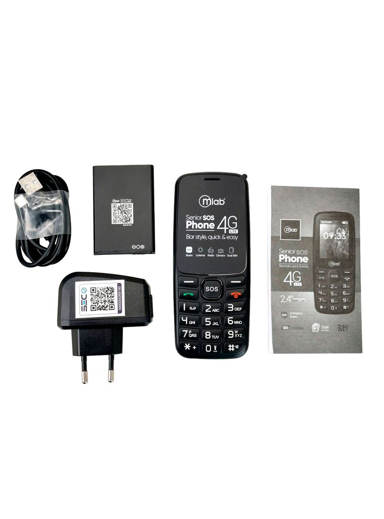 Telefono Celular Adulto Mayor 4G Dual Sim Bar Style 2.4 Pulg-3