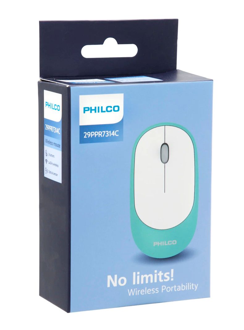 Mouse Philco Inalámbrico USB Modelo SPK7315 Cyan-3