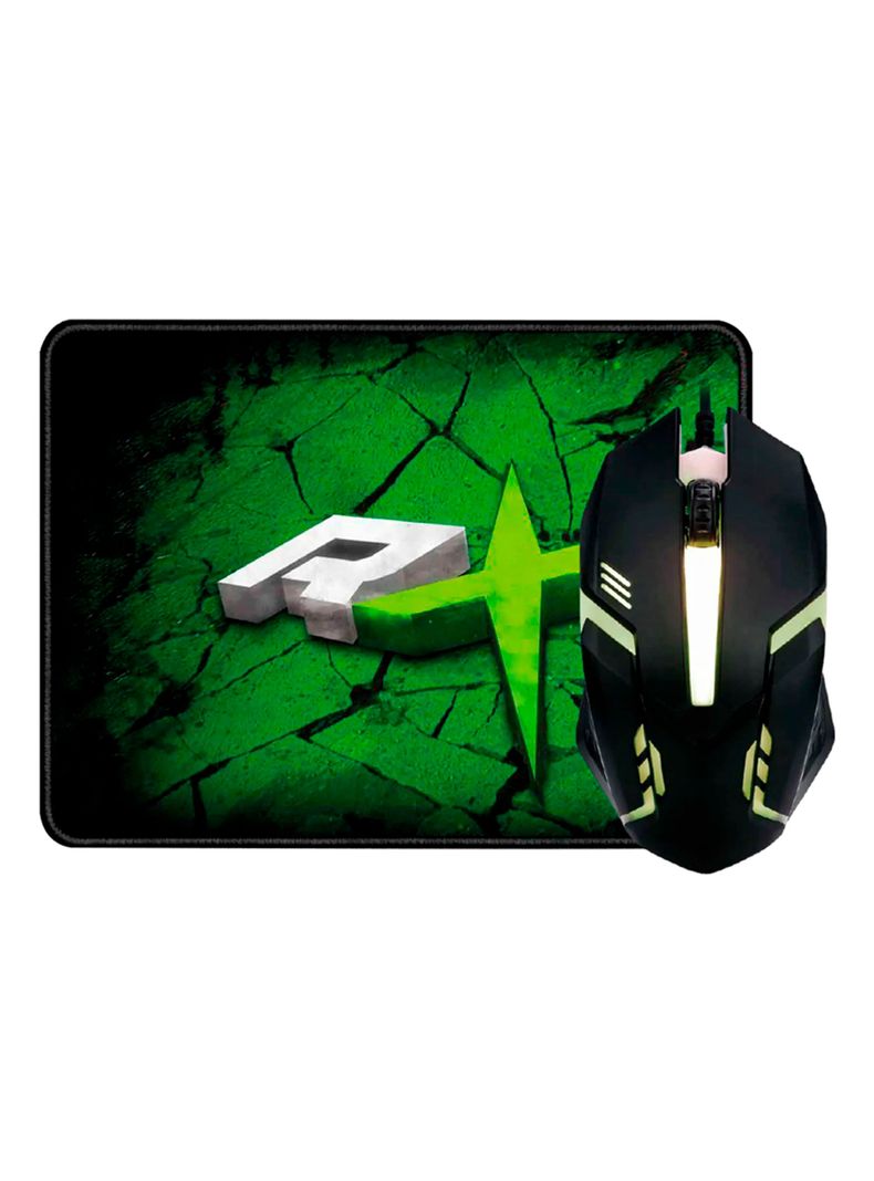 Mouse Alambicó Para Juegos Gamer + MousePad 2 en 1-0