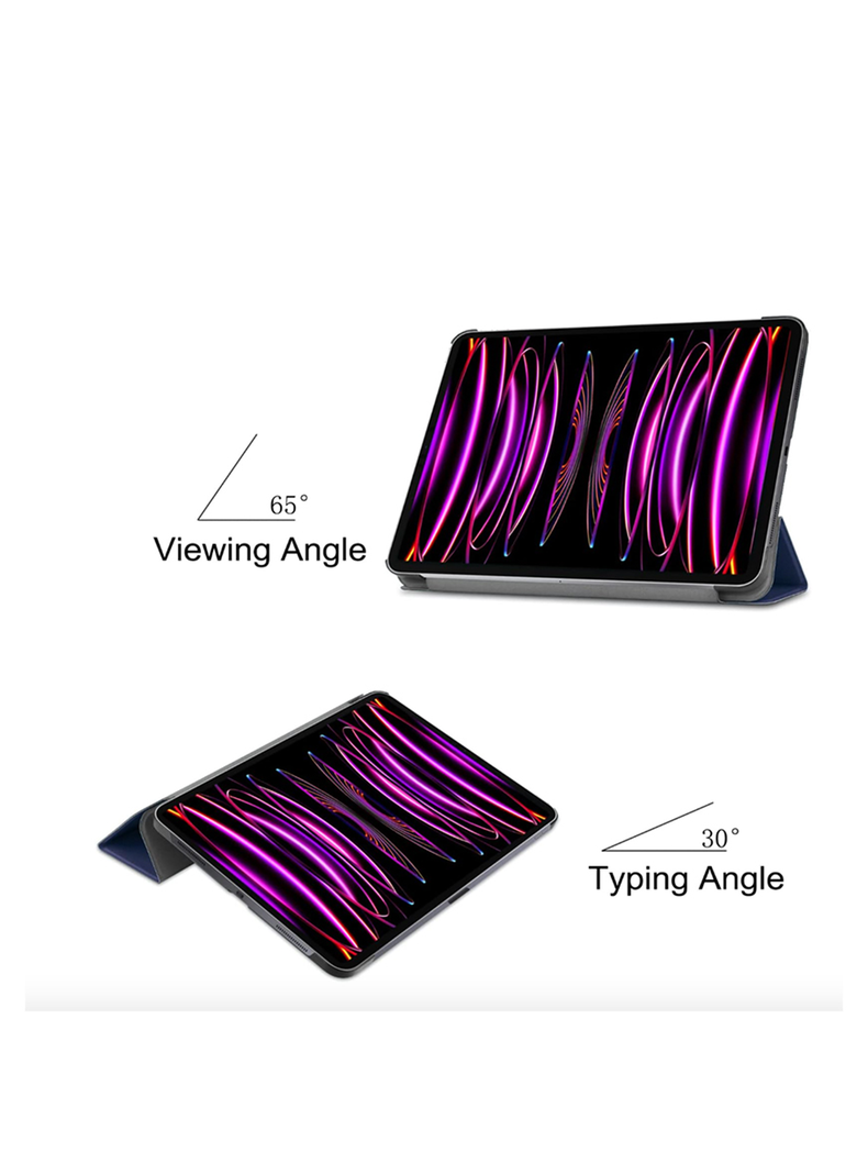 Carcasa Funda Smart Cover Para iPad 12.9 Azul Oscuro-1