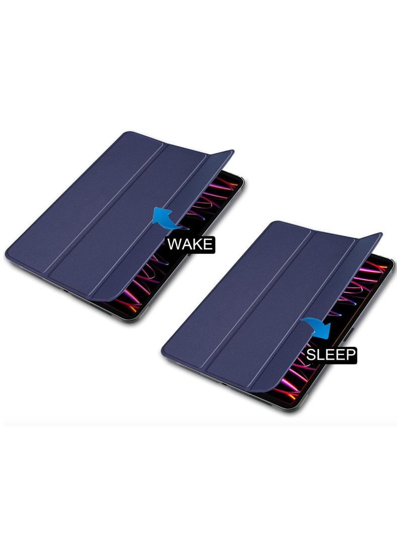 Carcasa Funda Smart Cover Para iPad 12.9 Azul Oscuro-2