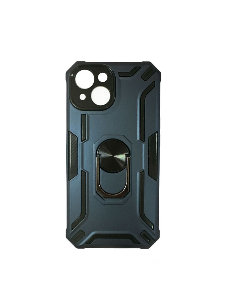 Carcasa Para iPhone 13 Con Anillo Soporte Azul-0