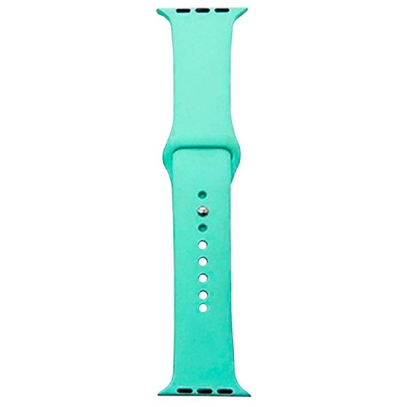 Correa Compatible Con Apple Watch 42mm 44mm 45mm Goma Turquesa-0