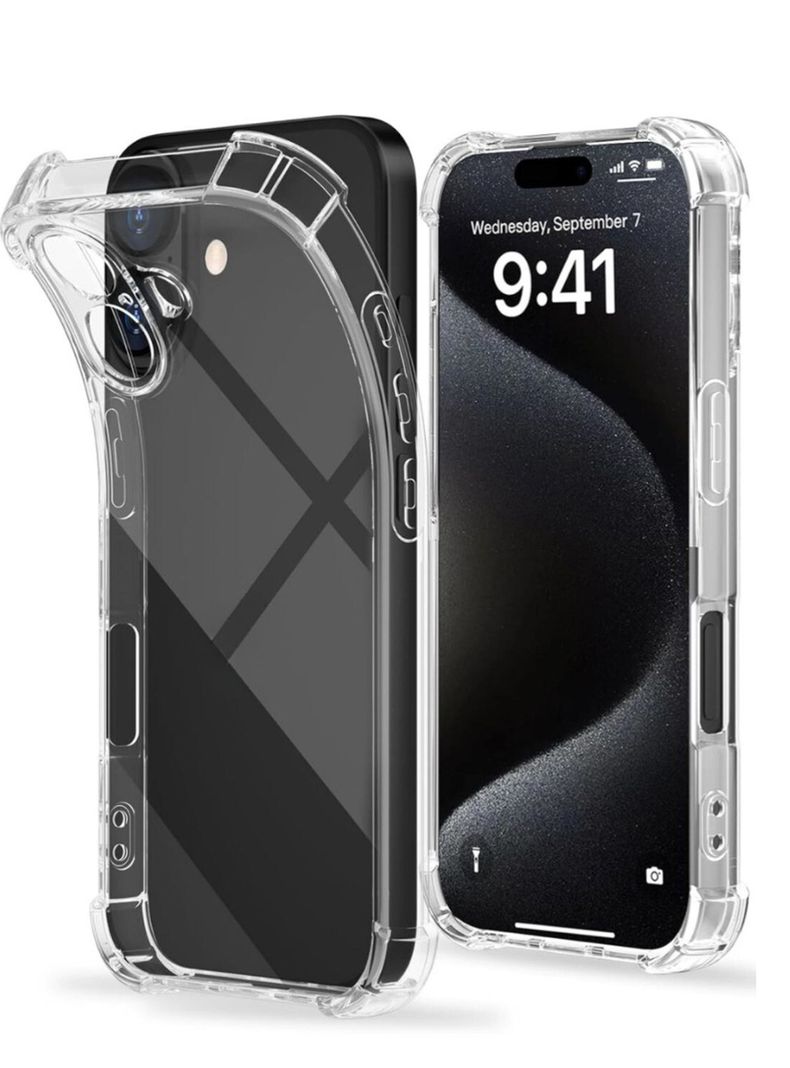 Carcasa Antigolpes Transparente Para iPhone 16 Blanco