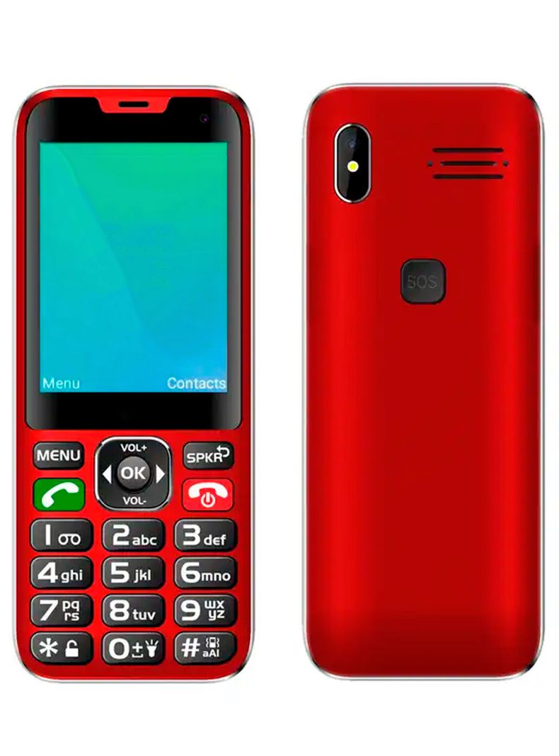 Telefono Celular Adulto Mayor 4G 2.8" Color Tecnolab Rojo