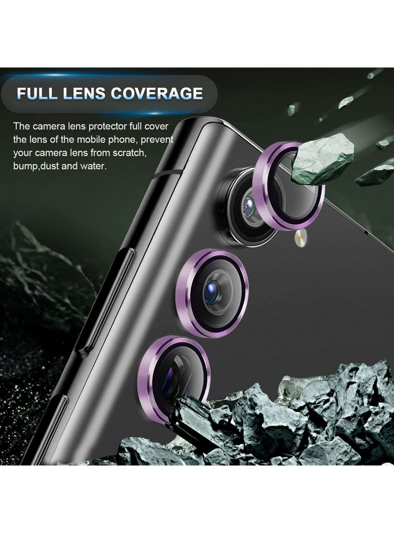 Protector De Lente Camara Para Samsung S24 Metalizado Lila-1
