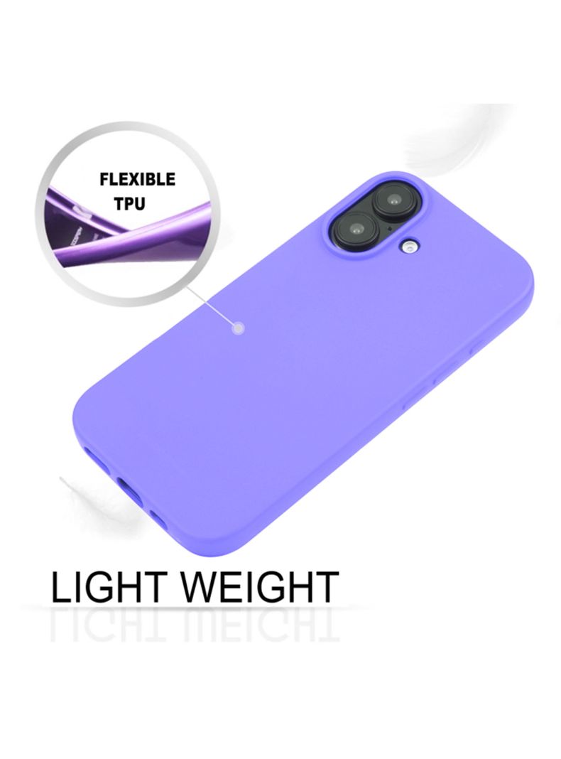 Carcasa Para iPhone 16 Silicona Lila-1
