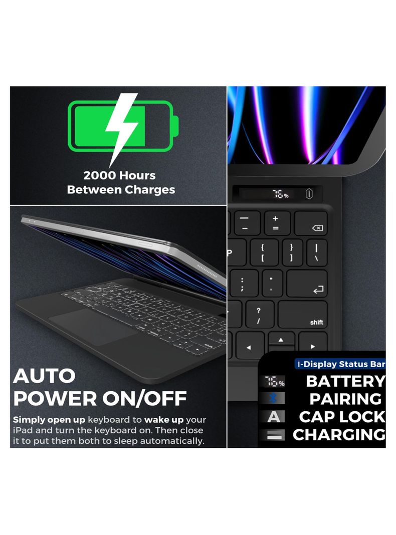 Funda Con Teclado Magnetico Para iPad 11 Pro 2da 3era Genera-1