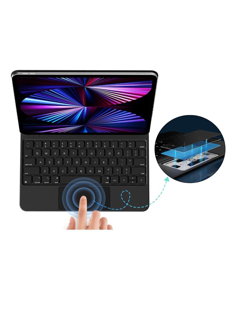 Funda Con Teclado Magnetico Para iPad 11 Pro 2da 3era Genera-3