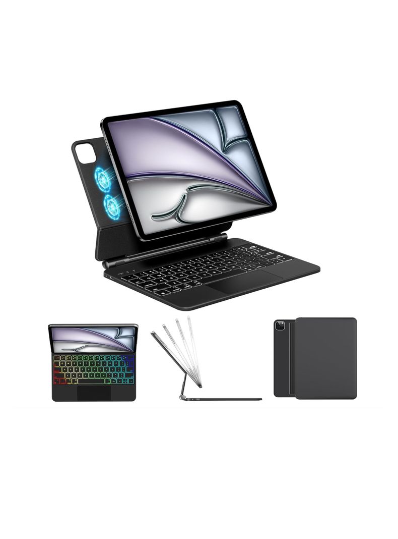 Funda Con Teclado Magnetico Para iPad 11 Pro 2da 3era Genera-5