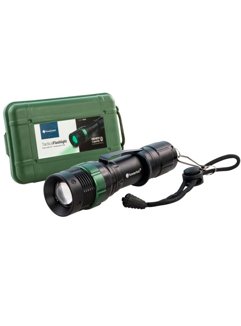 Linterna Powerlab Led Tactica Zoom 1000 Lm Luz Verde 8506-0