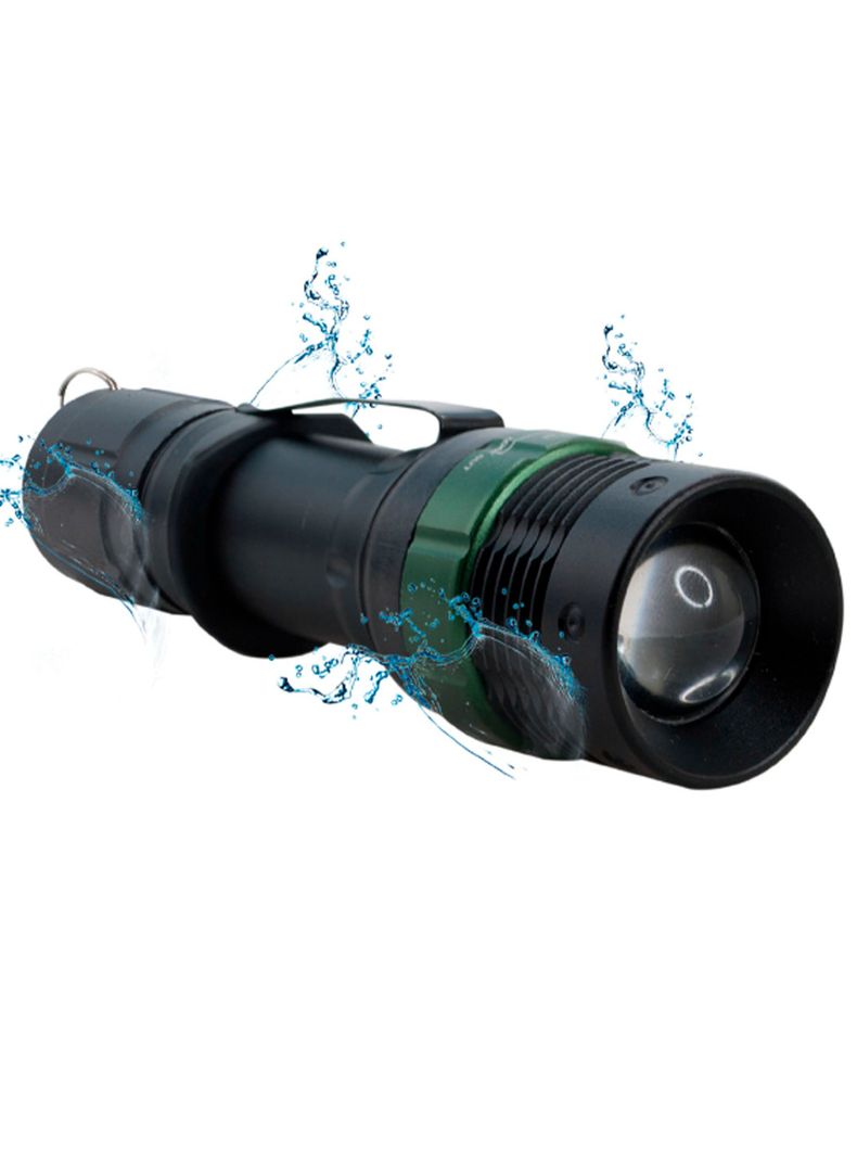 Linterna Powerlab Led Tactica Zoom 1000 Lm Luz Verde 8506-2