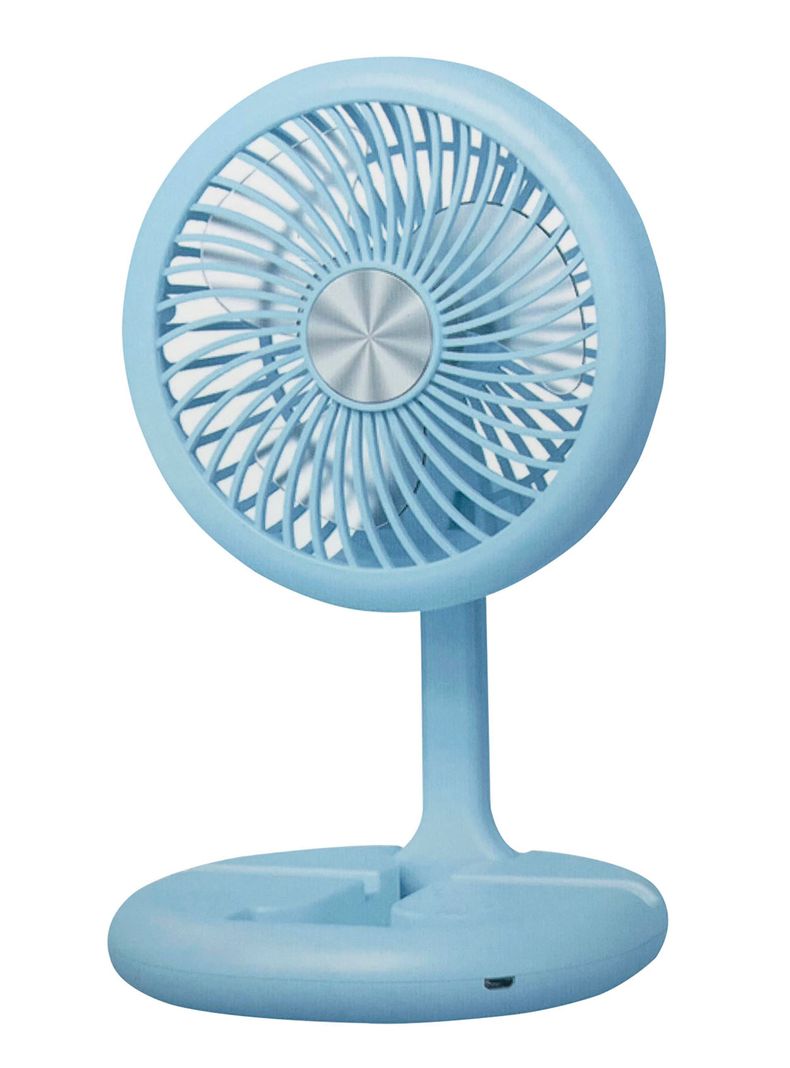 Ventilador Portatil Plegable Recargable Tecnolab 670 Azul-0