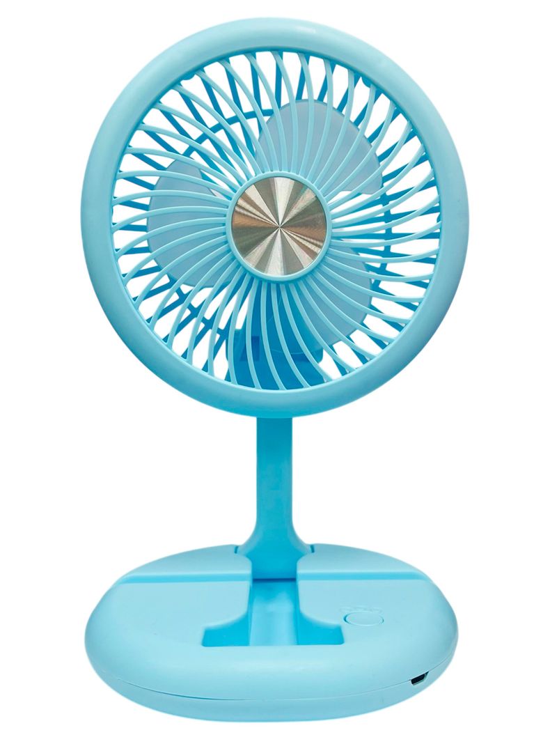 Ventilador Portatil Plegable Recargable Tecnolab 670 Azul-1