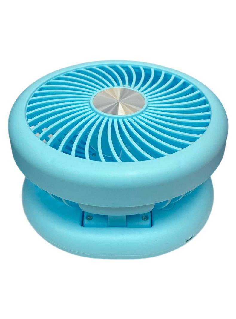 Ventilador Portatil Plegable Recargable Tecnolab 670 Azul-2