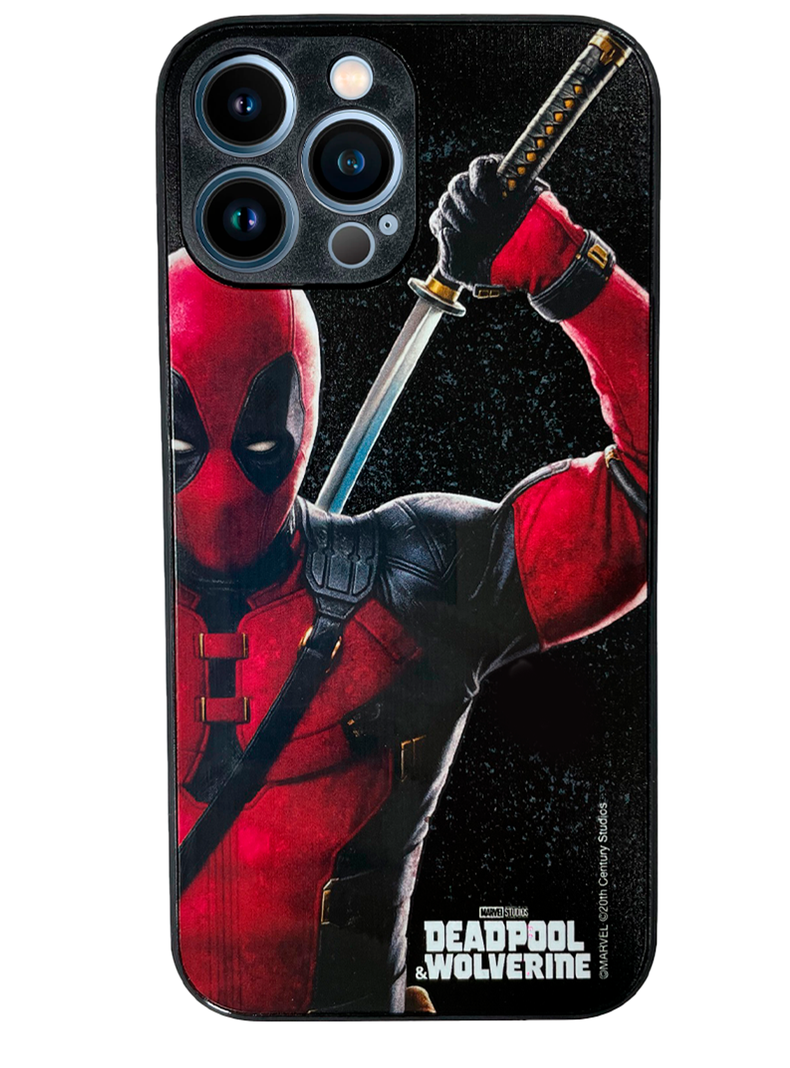 Carcasa Para iPhone 15 Pro Max Marvel Deadpool Negro