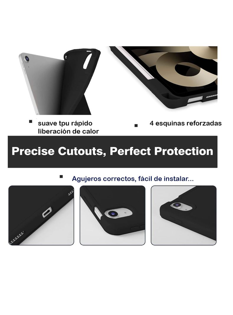 Carcasa Funda Smart Cover Para iPad Air 6 M2 2024 GoldRose-3