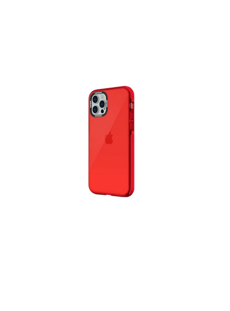 Carcasa Para iPhone 14 Pro Max Reforzado Fluor Rojo-1