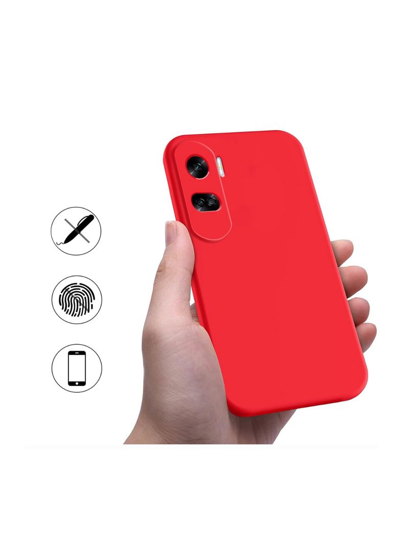 Carcasa Para Honor 90 Lite Goma Rojo-1