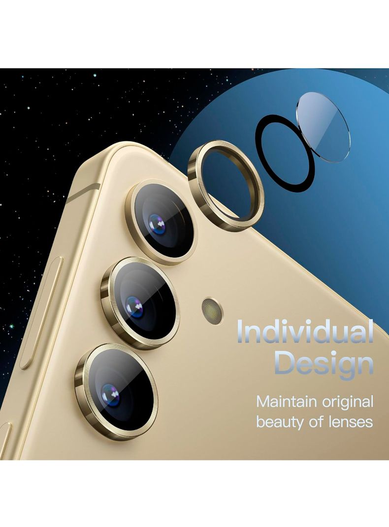 Protector De Lente Camara Para Samsung S24 Metalizado Gold-1