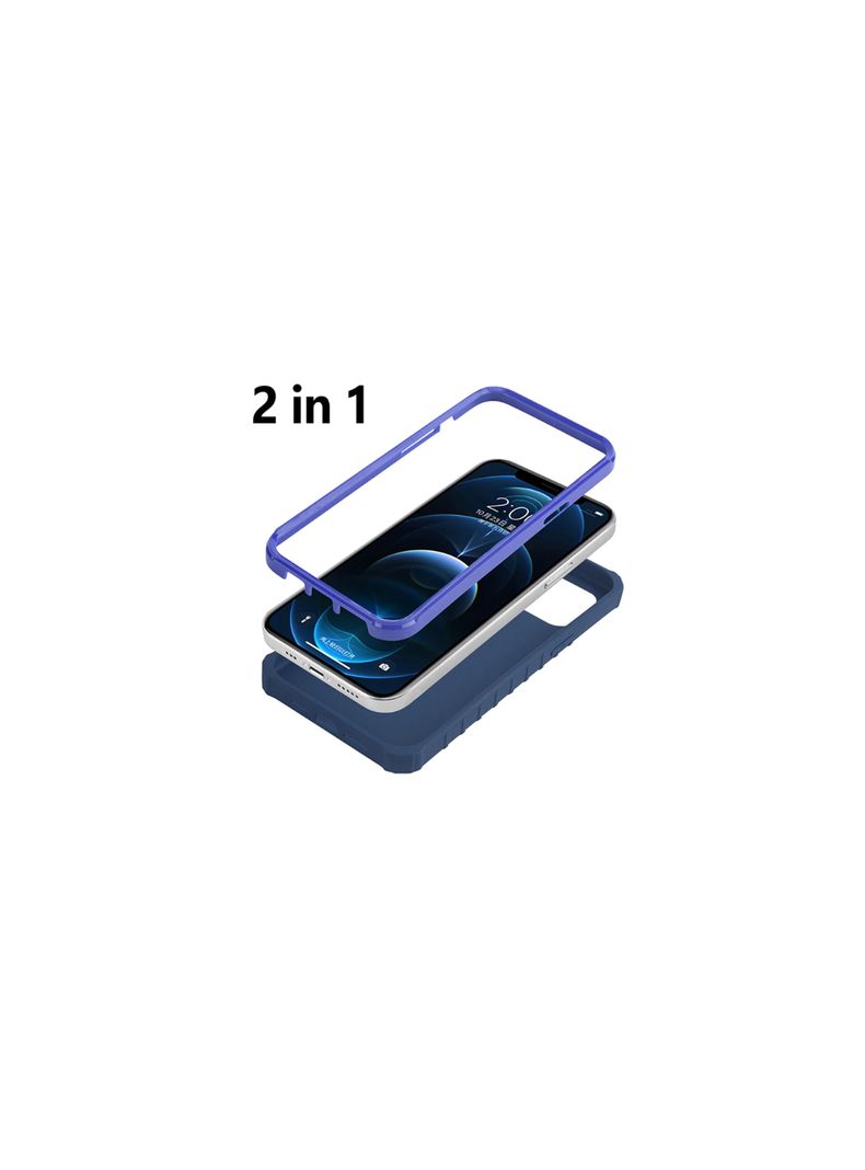 Carcasa Para iPhone 13 Pro Transparente 360 Fluor Lila-3