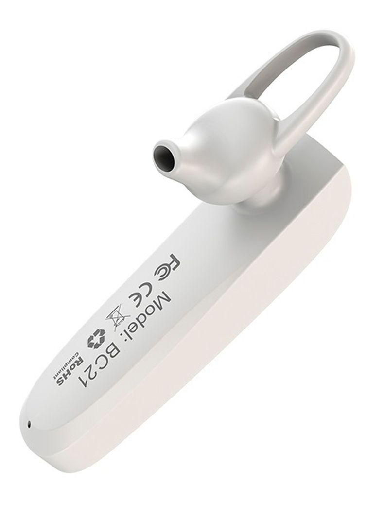 Audifono Bluetooth Manos Libres Mono Headset BC21 Blanco-1