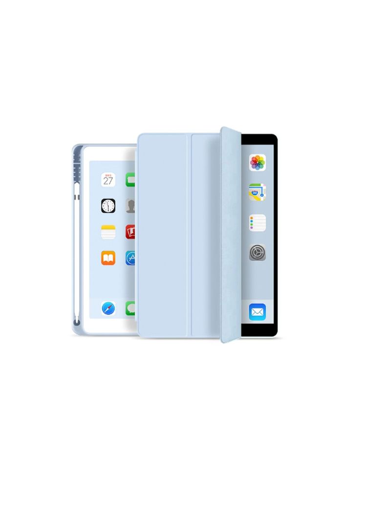 Carcasa Funda Para iPad 10.2 7ma 8va 9na Con Ranura Celeste-0