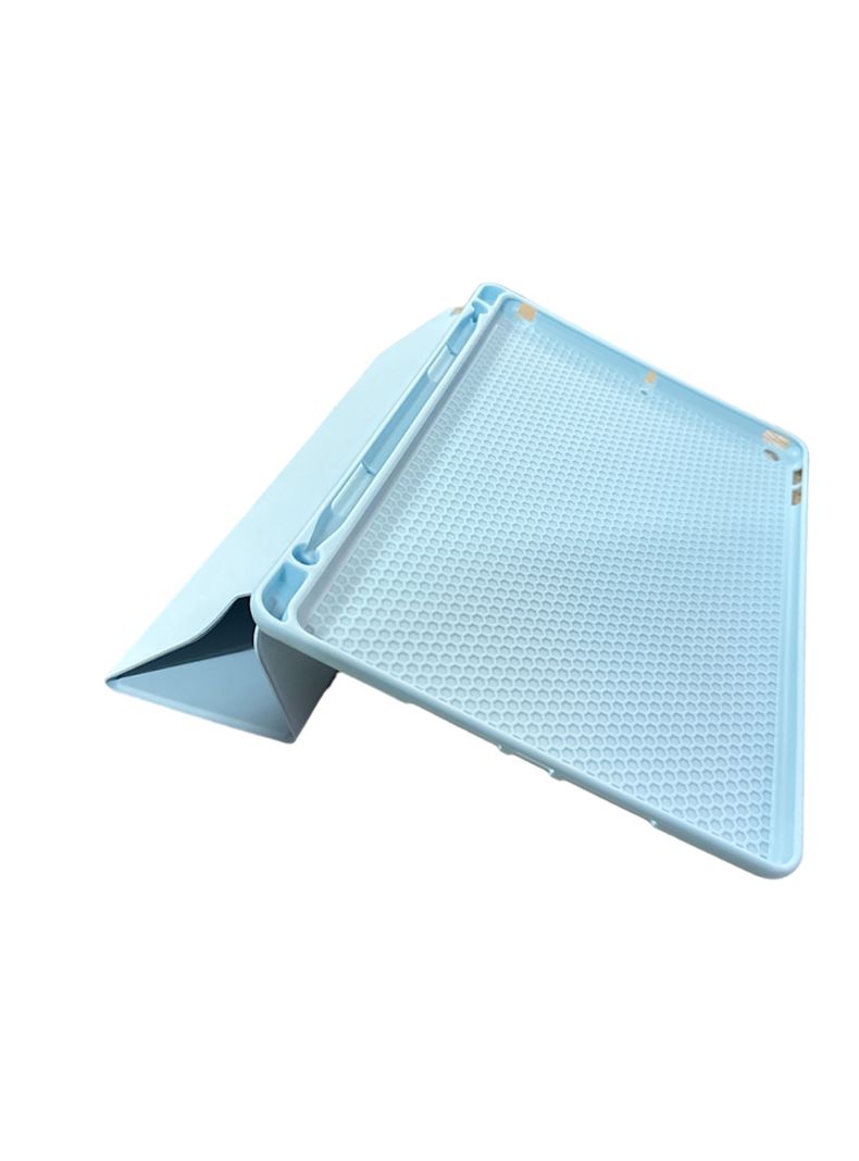 Carcasa Funda Para iPad 10.2 7ma 8va 9na Con Ranura Celeste-3