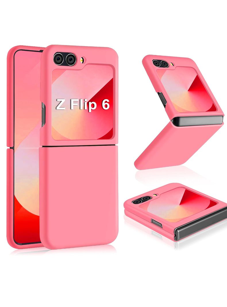 Carcasa Para Samsung Z Flip  6 Goma Coral-0