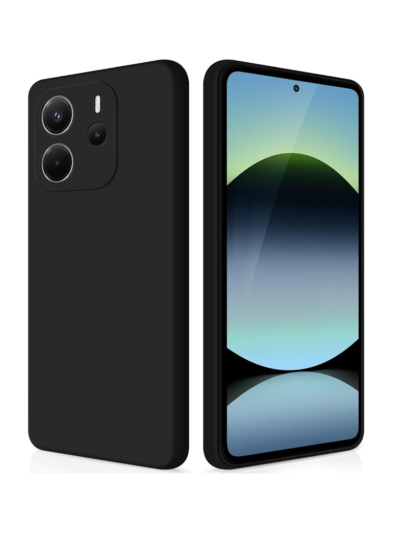 Carcasa Funda Para Xiaomi Redmi Note 14 4G  Goma Colores Negro