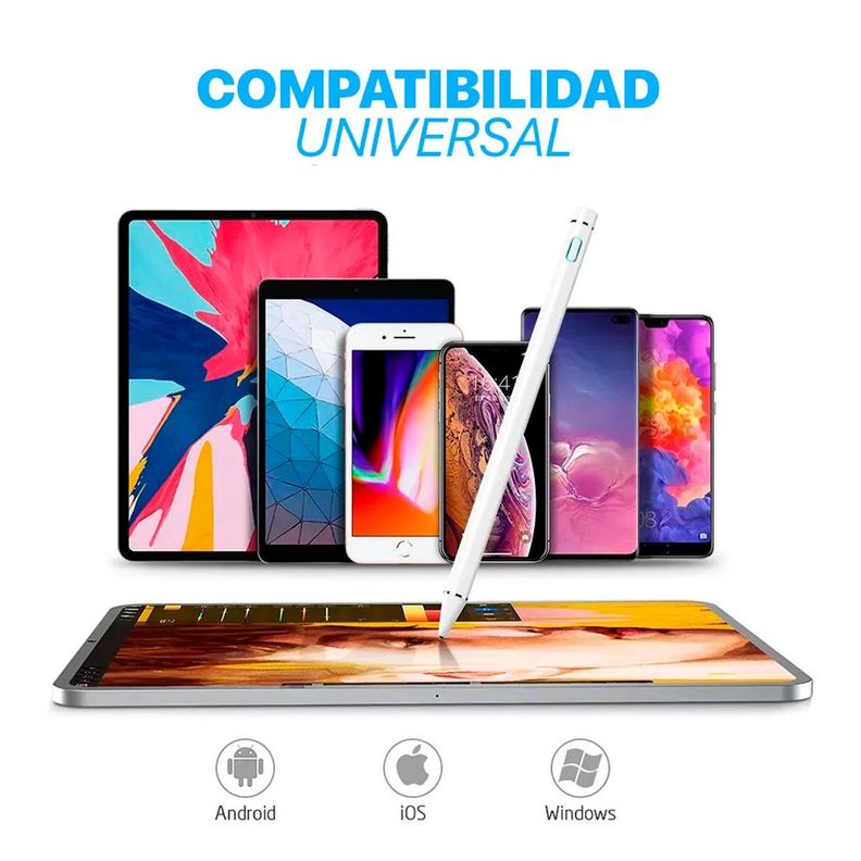Lápiz Táctil Touch Para Tablet / Celular Todos Los Modelos Negro-3