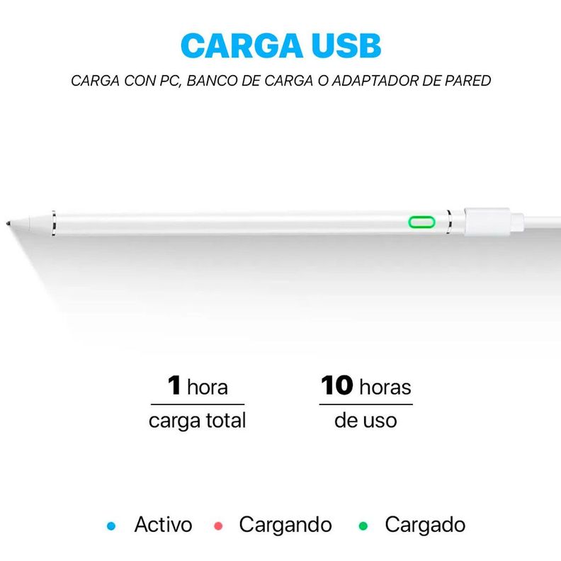 Lápiz Táctil Touch Para Tablet / Celular Todos Los Modelos Negro-2