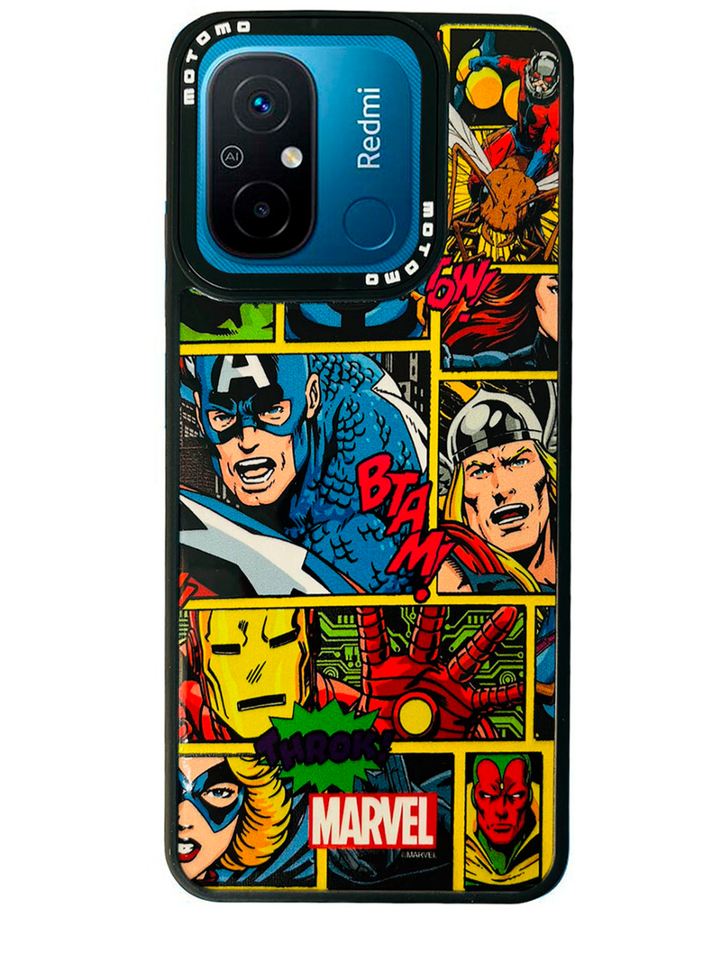Carcasa Compatible Con Xiaomi Redmi Note 12 Marvel Los Vengadores Negro