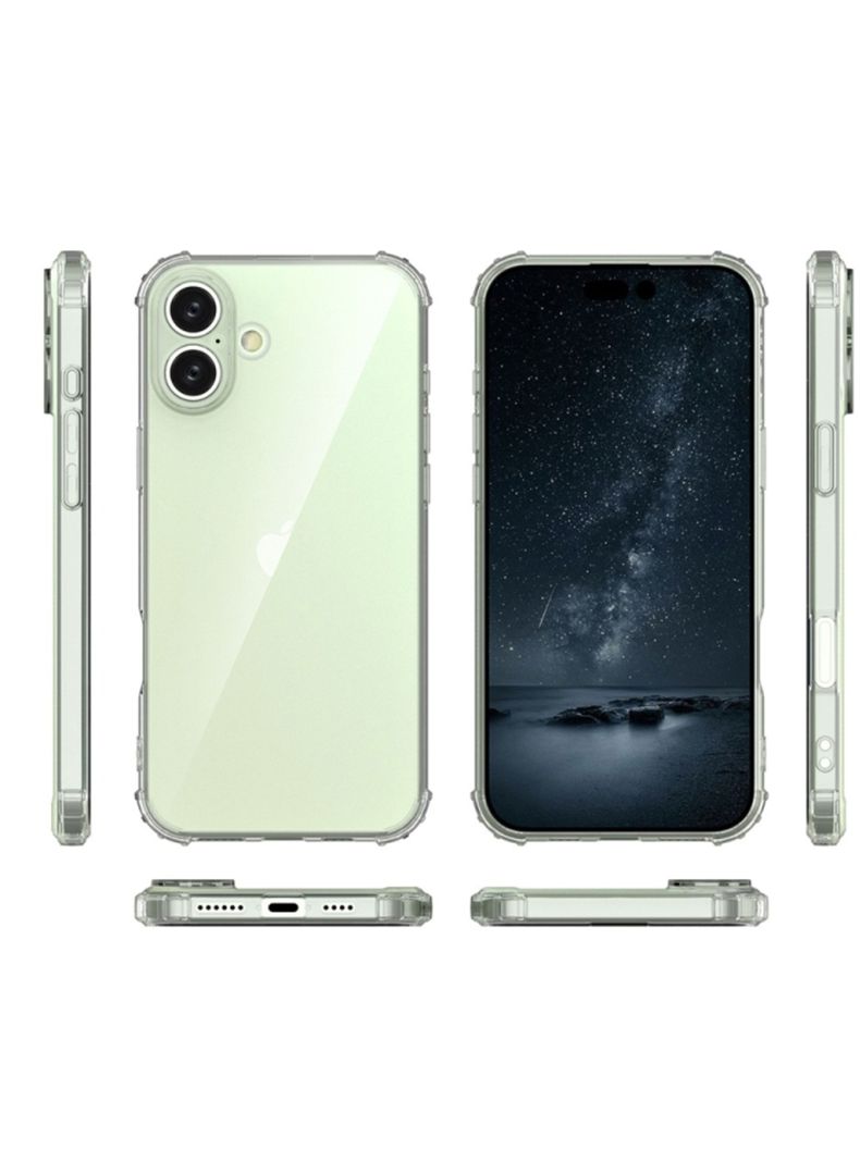 Carcasa Anti golpes Transparente Para iPhone 16 Plus-3